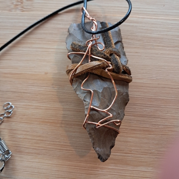 Artisan Wire Wrapped Stone Necklace - Picture 2 of 5